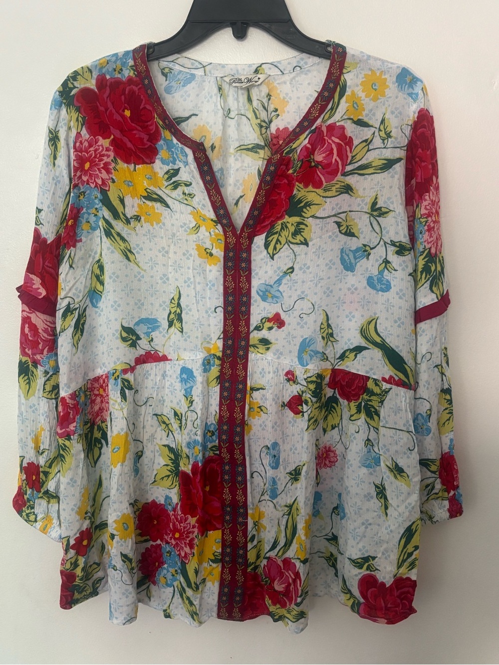 The Pioneer Women Floral Boho Tunic Blouse – Size Small